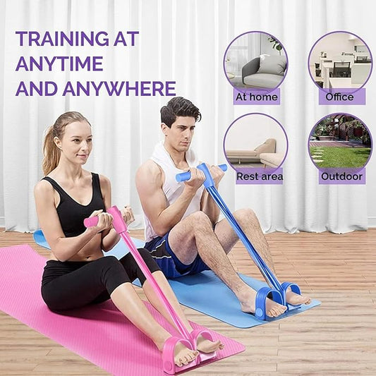 Tummy Trimmer Single Spring Ab Exerciser Fat Burner for Men & Women Ab Exerciser (Black)